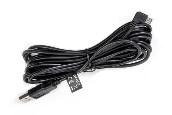 kabel micro USB 3,6 metra samochodowy do wideorejestratora Prido